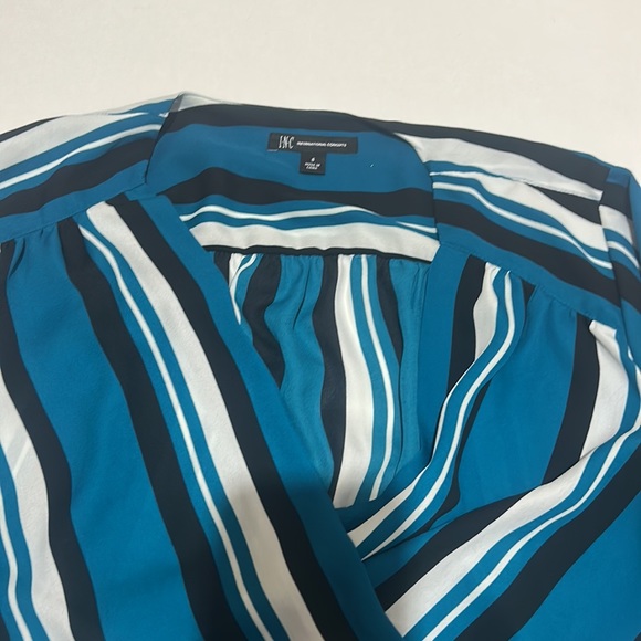 INC STRIPED CROSS FRONT LONG SLEEY TOP IN SIZE SMALL - Picture 5 of 7